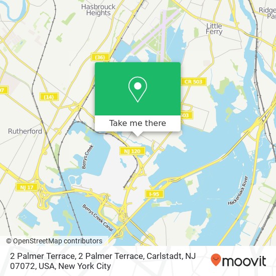 Mapa de 2 Palmer Terrace, 2 Palmer Terrace, Carlstadt, NJ 07072, USA