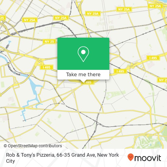 Mapa de Rob & Tony's Pizzeria, 66-35 Grand Ave