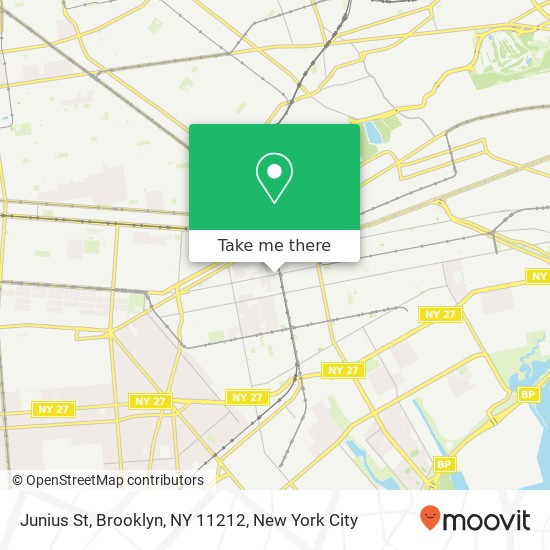 Mapa de Junius St, Brooklyn, NY 11212