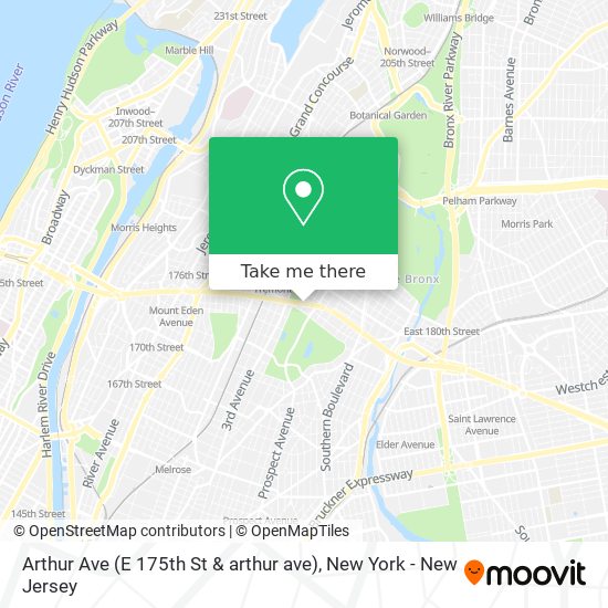 Mapa de Arthur Ave (E 175th St & arthur ave)