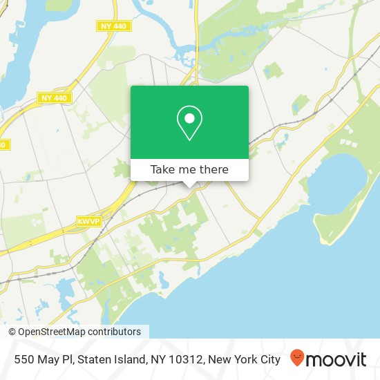 Mapa de 550 May Pl, Staten Island, NY 10312