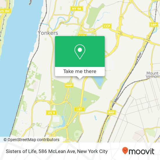 Mapa de Sisters of Life, 586 McLean Ave