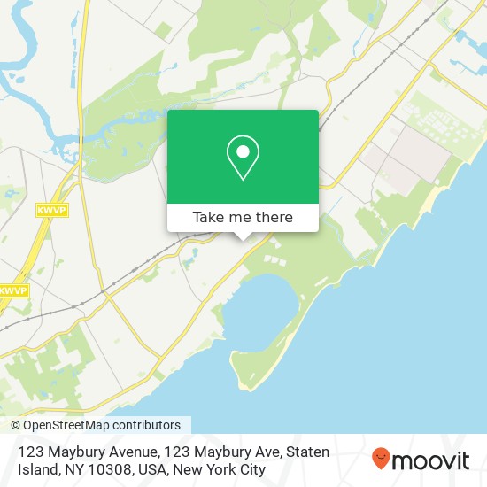 Mapa de 123 Maybury Avenue, 123 Maybury Ave, Staten Island, NY 10308, USA
