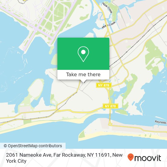 Mapa de 2061 Nameoke Ave, Far Rockaway, NY 11691