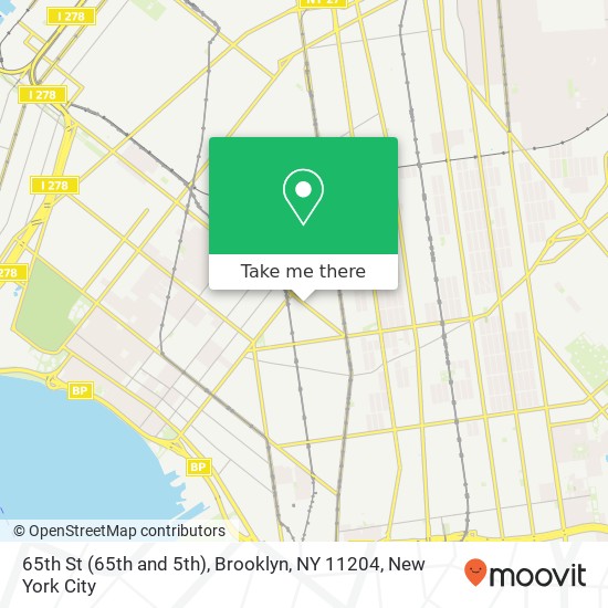 Mapa de 65th St (65th and 5th), Brooklyn, NY 11204