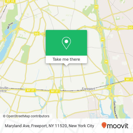 Mapa de Maryland Ave, Freeport, NY 11520
