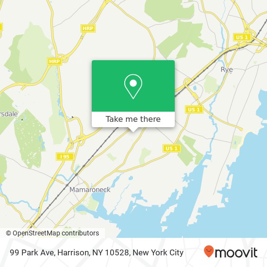 Mapa de 99 Park Ave, Harrison, NY 10528