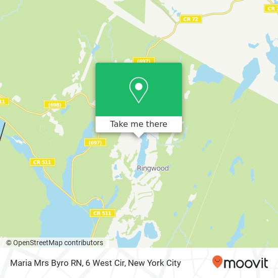 Mapa de Maria Mrs Byro RN, 6 West Cir