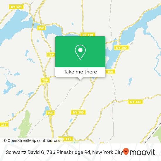 Mapa de Schwartz David G, 786 Pinesbridge Rd