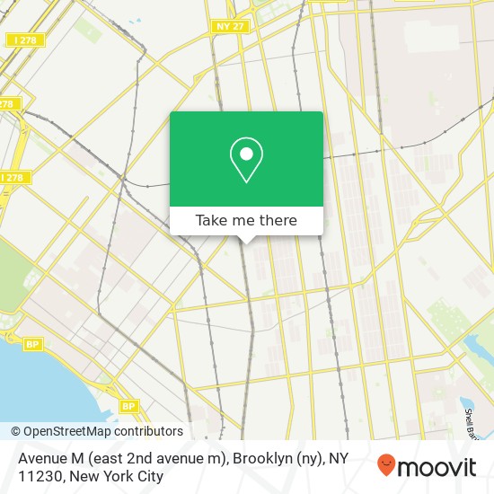 Mapa de Avenue M (east 2nd avenue m), Brooklyn (ny), NY 11230