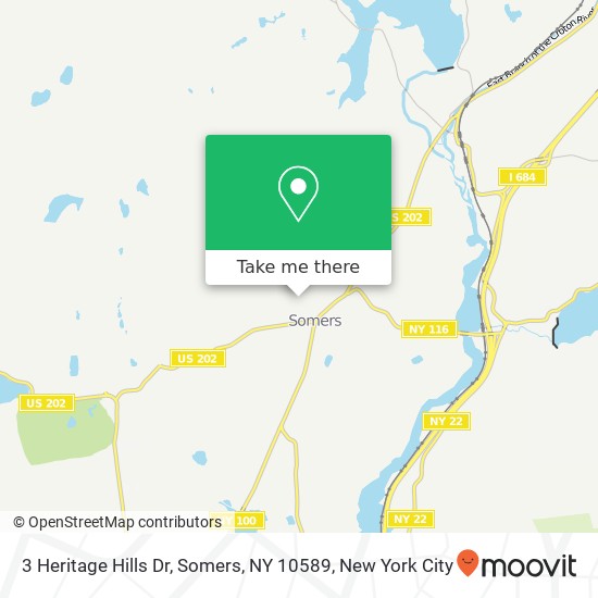 Mapa de 3 Heritage Hills Dr, Somers, NY 10589