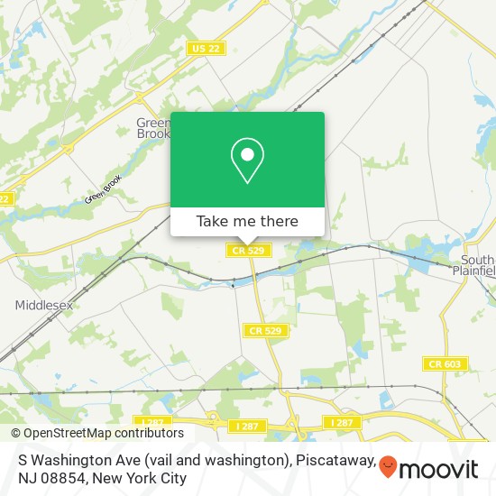 S Washington Ave (vail and washington), Piscataway, NJ 08854 map