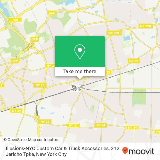 Mapa de Illusions-NYC Custom Car & Truck Accessories, 212 Jericho Tpke