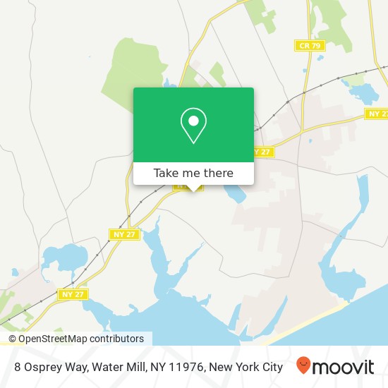Mapa de 8 Osprey Way, Water Mill, NY 11976