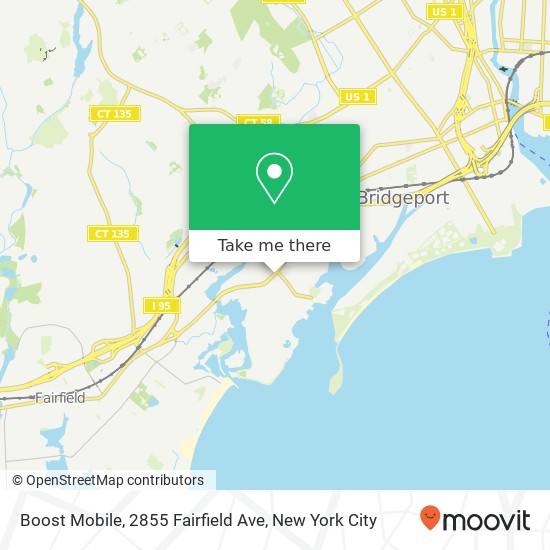 Mapa de Boost Mobile, 2855 Fairfield Ave