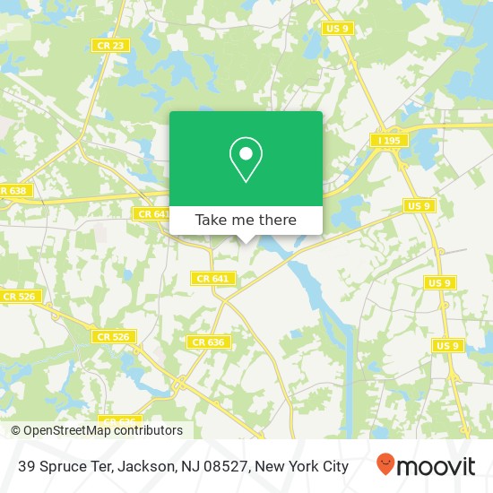 Mapa de 39 Spruce Ter, Jackson, NJ 08527