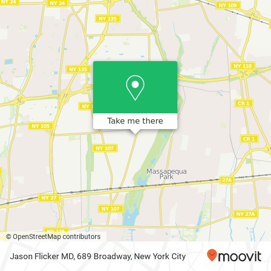 Mapa de Jason Flicker MD, 689 Broadway