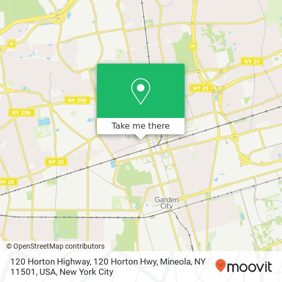 120 Horton Highway, 120 Horton Hwy, Mineola, NY 11501, USA map