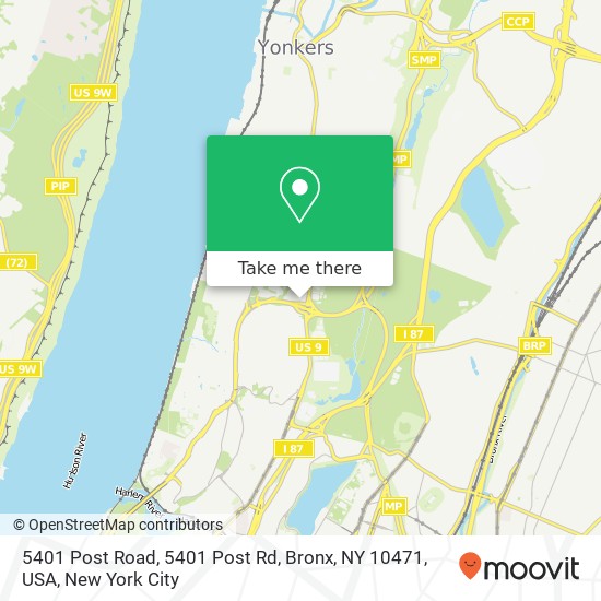 5401 Post Road, 5401 Post Rd, Bronx, NY 10471, USA map