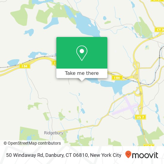 Mapa de 50 Windaway Rd, Danbury, CT 06810