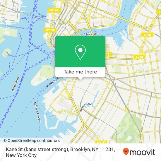 Mapa de Kane St (kane street strong), Brooklyn, NY 11231