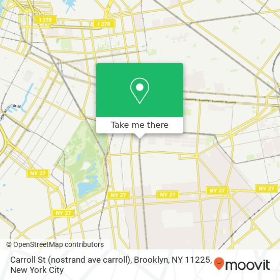 Mapa de Carroll St (nostrand ave carroll), Brooklyn, NY 11225