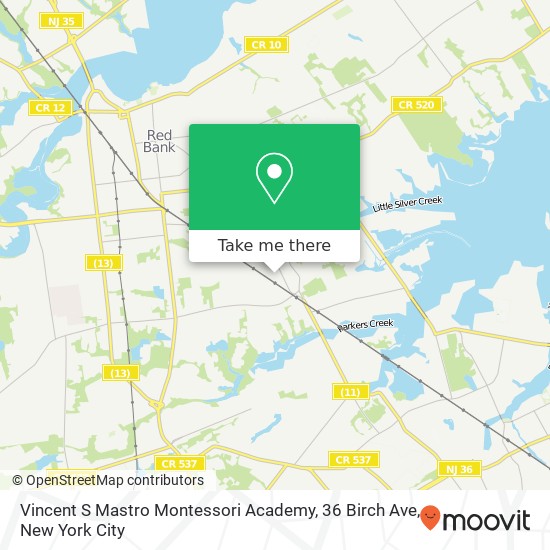 Mapa de Vincent S Mastro Montessori Academy, 36 Birch Ave