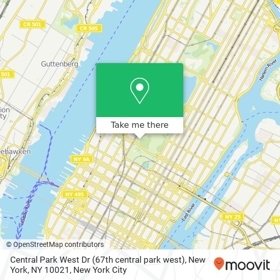 Mapa de Central Park West Dr (67th central park west), New York, NY 10021