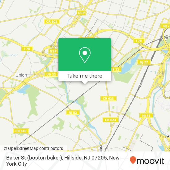 Baker St (boston baker), Hillside, NJ 07205 map