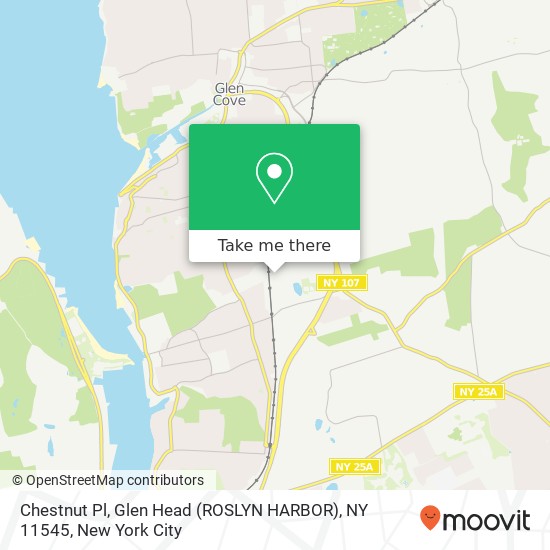 Mapa de Chestnut Pl, Glen Head (ROSLYN HARBOR), NY 11545