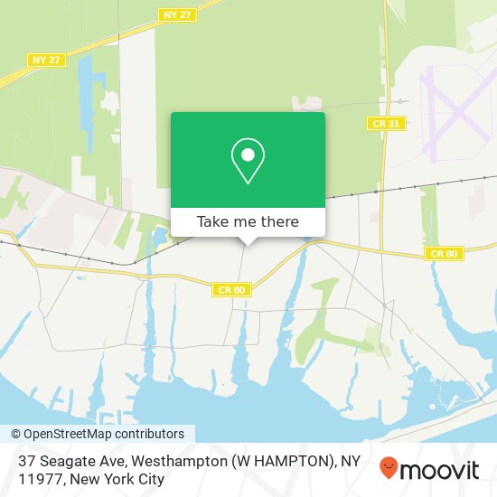 Mapa de 37 Seagate Ave, Westhampton (W HAMPTON), NY 11977