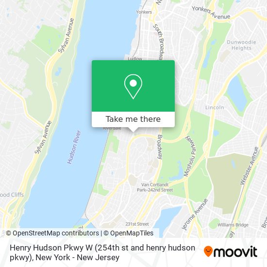 Henry Hudson Pkwy W (254th st and henry hudson pkwy) map