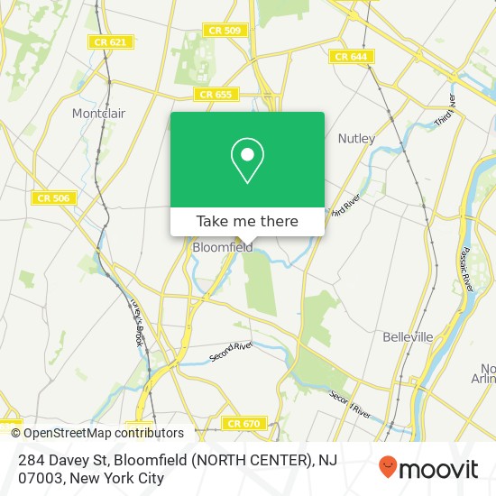 284 Davey St, Bloomfield (NORTH CENTER), NJ 07003 map