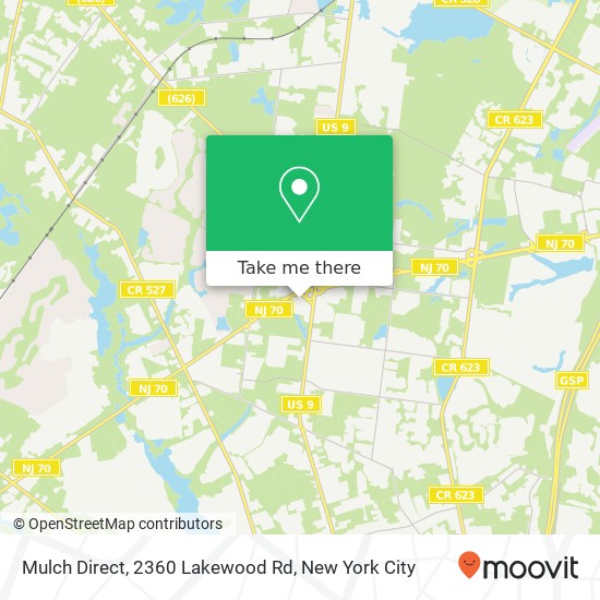 Mapa de Mulch Direct, 2360 Lakewood Rd