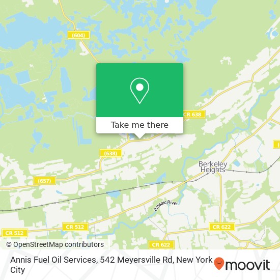 Mapa de Annis Fuel Oil Services, 542 Meyersville Rd