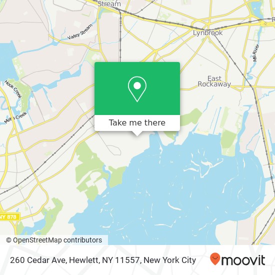 Mapa de 260 Cedar Ave, Hewlett, NY 11557