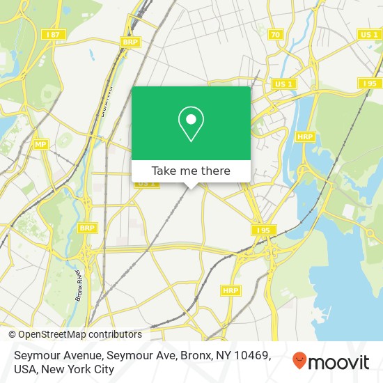 Seymour Avenue, Seymour Ave, Bronx, NY 10469, USA map