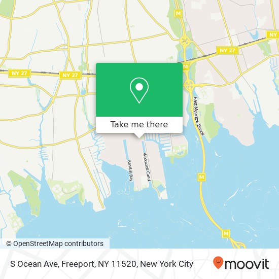 Mapa de S Ocean Ave, Freeport, NY 11520