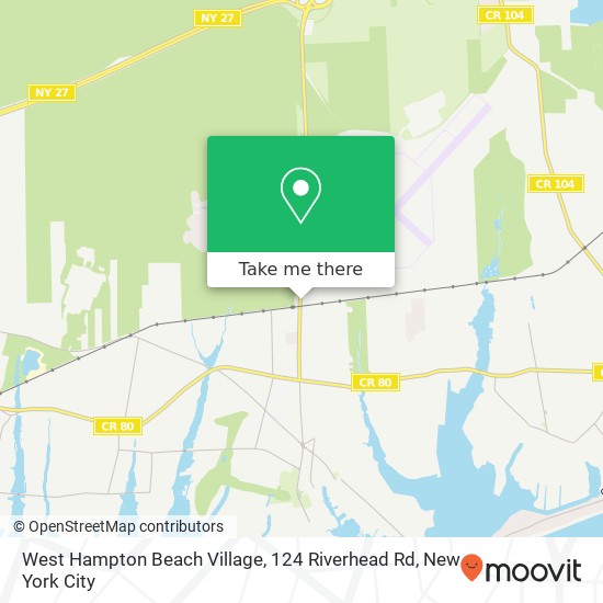 West Hampton Beach Village, 124 Riverhead Rd map