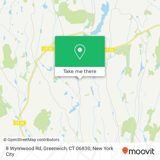 Mapa de 8 Wynnwood Rd, Greenwich, CT 06830