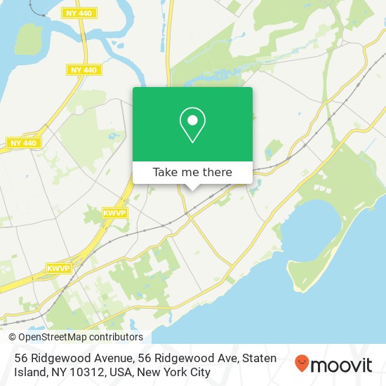 56 Ridgewood Avenue, 56 Ridgewood Ave, Staten Island, NY 10312, USA map
