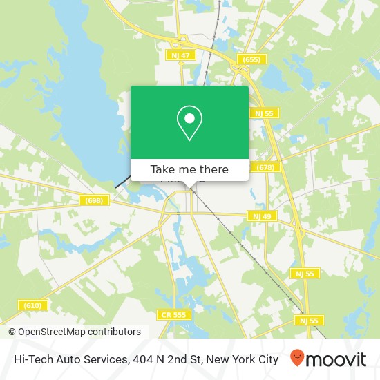 Mapa de Hi-Tech Auto Services, 404 N 2nd St