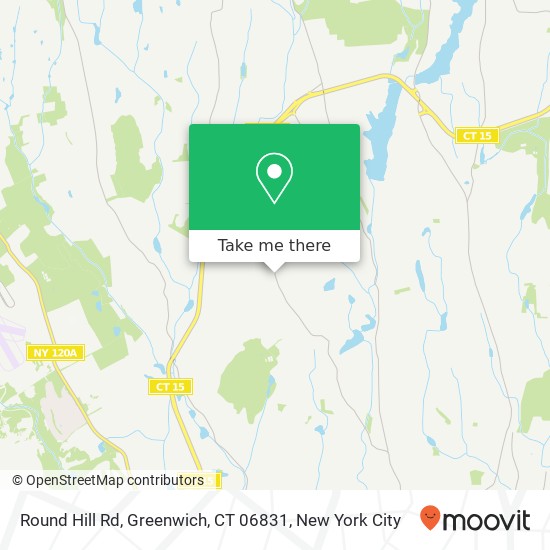 Mapa de Round Hill Rd, Greenwich, CT 06831