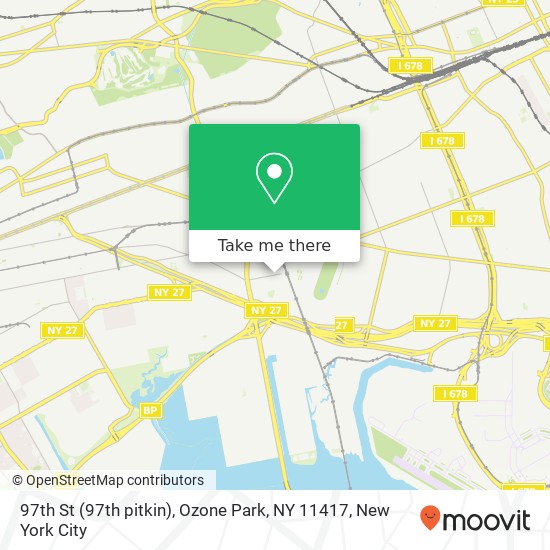 Mapa de 97th St (97th pitkin), Ozone Park, NY 11417