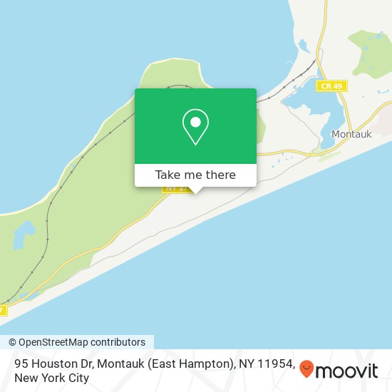 Mapa de 95 Houston Dr, Montauk (East Hampton), NY 11954