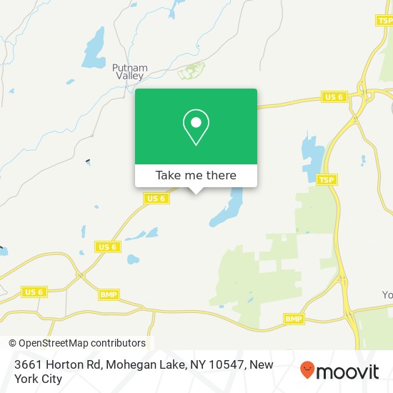 Mapa de 3661 Horton Rd, Mohegan Lake, NY 10547