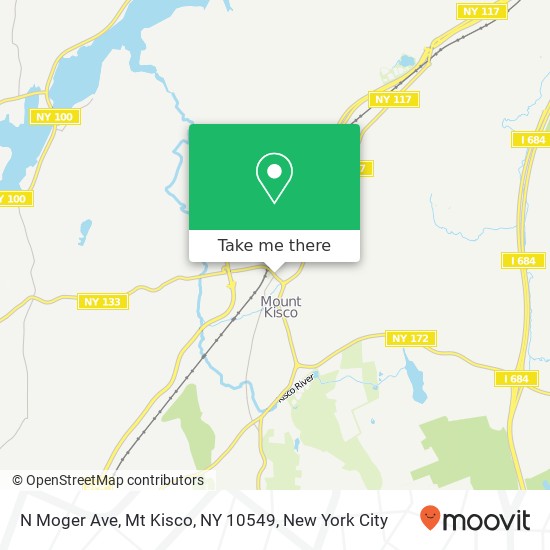 Mapa de N Moger Ave, Mt Kisco, NY 10549