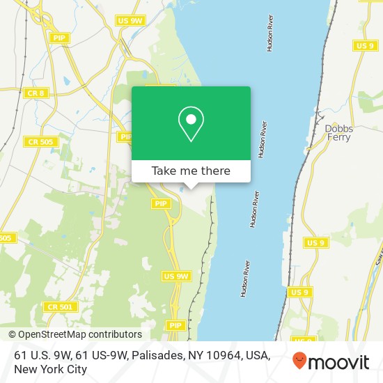 Mapa de 61 U.S. 9W, 61 US-9W, Palisades, NY 10964, USA