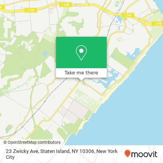 Mapa de 23 Zwicky Ave, Staten Island, NY 10306