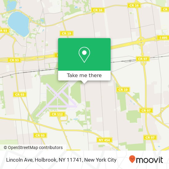 Mapa de Lincoln Ave, Holbrook, NY 11741